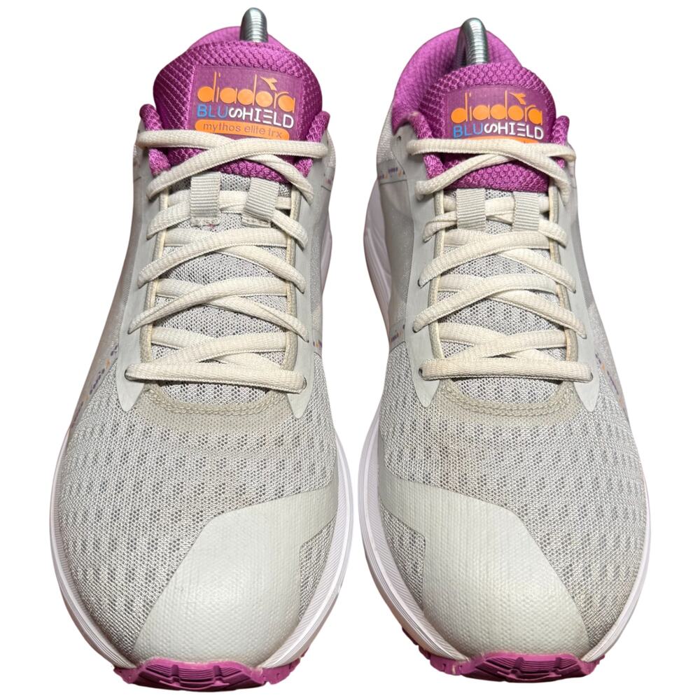 DIADORA Mythos Blueshield Elite TRX Running Shoe Women 9.5W Sneaker White Purple - Picture 8 of 13